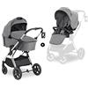 hauck Carrozzina Per Neonati Vision X Set - Passeggino e Navicella Neonato, dalla Nascita fino a 22 kg - Passeggino Reversibile con Coprigambe, Ruote di Gomma - Pieghevole e Compatto - Grigio Melange