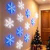 Generico LED Snowflake Wall Lights, 3D Christmas Snowflake Décor with Blue & White Glow, Winter Wonderland Christmas Decor with Remote Control for Bedroom,Living Room,Fireplace,Holiday Party