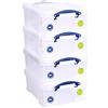 Really Useful Box Scatola 18 litri, Trasparente Trasparente VE = 4