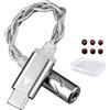 Yeabomy Adattatore da USB tipo C a jack per cuffie da 3,5 mm, per iPhone17/iPhone 16/16 Pro/15/15 Pro/Pro Max/Plus, compatibile con iPad, Samsung Galaxy S23/S22/S21/S20, MacBook (tipo C argento)