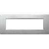 Vimar Serie Eikon - Placca Classic 7 Modulo metallo argento opaco