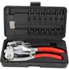 Ozgkee Punzone Manuale per Lamiera,Ozgkee Lamiera di Metallo Sottile Kit di Punzonatrice Manuale Acciaio Inossidabile Ferro Plastica Pinza Perforatrice Punzonatrice Elettrica