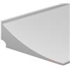 FUBESK Striscia sigillante per piatto doccia, 2 m, in silicone, bianco, larghezza 45 mm, altezza 15 mm