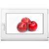 Framex Finestra per bagno bianco doppio vetro smerigliato 80 x 40 cm DIN destro, finestra in plastica PVC satinato, 800 x 400 mm, inclinazione girevole 32 mm (maniglia sinistra)