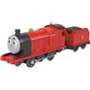 THOMAS & FRIENDS Il Trenino Thomas - James, locomotiva e vagone merci in metallo motorizzati con alimentazione a pile, personaggio della serie Classica, giocattolo per bambini, 3+ anni, JGF95