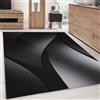 Ayyildiz Teppich Tapis Design Moderne Abstrait optique Motif vagues Noir Gris - 200x290 cm