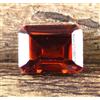 Gemme Zircone Naturale Arancione 7.95 Ct Taglio Smeraldo Certificato AGI