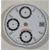 Quadrante crono bianco DAY acciaio ETA VALJOUX 7750 diametro 29,50 mm luminous