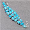 Bracciale Larimar forma ovale pietre preziose gioielli moda regalo etnico...