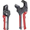 CCLife Tagliatubi in plastica 32/42 mm con lama SK5 e cricchetto | Per tubi in PVC, PE e PPR, taglio pulito, robusto e a risparmio energetico, per sanitari e cantieri