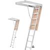 VEVOR Scala Retrattile per Soffitta in Alluminio, Scala Pieghevole, Altezza Soffitto 299-314 cm / 233,5-299 cm, Apertura 1372 x 572 mm, Capacità 170 kg, Pieghevole con Botola, per Accesso Mansarda