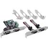 Inline Scheda seriale PCIe, interfaccia RS-232 a 4 porte, D-Sub 9, CH384L, staffe a basso profilo, interfaccia UART ad alta velocità, 76619E