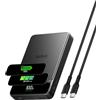 Belkin UltraCharge Pro Power bank 10000mah, Ricarica Rapida USB-C da 60 W | Power Bank semisolido con cella BoostSolid, Display intelligente, Ricarica di 3 dispositivi, Portatile, Chassis in metallo