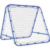 HOMCOM Rete di Rimbalzo per Calcio Pieghevole in Acciaio 100x95x90 cm | Rete da Calcio Rimbalzante, Angolazione Regolabile, Allenamento Baseball e Pallavolo