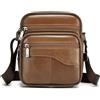 BAGZY Borsello Uomo Tracolla Pelle Tracolla per Borsa Borsello Uomo Pelle Borsa a Tracolla Piccola Tracolla Pelle Uomo Borsa da Viaggio Tracolla Uomo Tracolla Uomo Pelle Regalo Uomo
