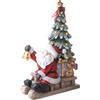 Bianchi Dino Decorazione Babbo Natale su Slitta Con Led H72 Cm