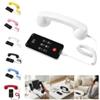 NiuLumea Ricevitore telefonico retrò con audio che riduce il rumore per | Design ergonomico, struttura in plastica, per cellulari, tablet e computer, microfono integrato e controllo del volume
