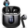 Cillso Cuffie wireless Bluetooth 5.4, 40 ore, auricolari in-ear con stereo HiFi | 6 microfoni ENC con cancellazione del rumore, bassi profondi, indicatore LED USB-C, impermeabilità IP7