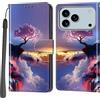 PHINIENLAND Cover per iPhone 18 Pro Max / 17 Pro Max custodia portafoglio Alberi | 3 scomparti carte, 1 tasca banconote, Chiusura magnetica, Supporto, Pelle PU flip cover per iPhone 18 Pro Max / 17 Pro Max