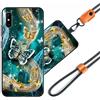 JEZSTHAI Cover Compatibile con Wiko Y81 Custodia in Silicone TPU Morbido con Cordino/Laccio Tracolla Cellulare,Antiurto AntiGraffio Protettiva Bumper Case con Disegno Motivi,Cover*A04
