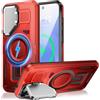 OLHAOMAO Cover con Fotocamera Supporto per Galaxy S25 Plus / S24 Plus [Compatibile Mag Safe][Coprilente]-Custodia Protettiva Militare Morbida per S25Plus/S24Plus 6,7 Pollici -Uomini e Donne, Rosso