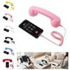 NiuLumea Ricevitore telefonico retrò con audio che riduce il rumore per | Design ergonomico, struttura in plastica, per cellulari, tablet e computer, microfono integrato e controllo del volume