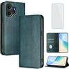 OUEAYIEN Cover per TCL Nxtpaper 70 Pro 5G Custodia a Libro con Vetro Temperato Ver | Blocco RFID,Antiurto,Pelle Portafoglio Case,Porta Carte,Vintage Flip Custodia per TCL Nxtpaper 70Pro Nxtpaper70 Pro