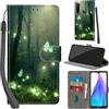 Haninsuze Cover per Xiaomi Redmi Note 8T, Farfalla | Pelle PU Portafoglio, Porta Carte, Magnetica, Libro, Antiurto Custodia