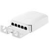 Binardat Switch PoE Passthrough da esterno, 1 PoE in 4 PoE Out Extender, IEEE802.3af/at/bt PoE Powered 90W, 100Mbps Ethernet, montaggio a parete impermeabile Plug and Play