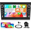 VECHTEL 2G&64G 7 Autoradio per Opel Astra Antara Vectra Corsa Zafira Meriva vivara Vivaro Combo Signum Tigra Twin con Carplay Android Auto,Bluetooth RDS/FM Radio,GPS,Wi-Fi,USB,telecamera per la retromarcia