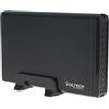 VulTech GS-35U3 Rev. 2.1 - Box Esterno 3.5" per HDD SATA USB 3.0, Case in Alluminio Nero, Plug & Play, SuperSpeed 5 Gbps, Compatibile con Hard Disk fino a 14TB, per PC Windows, Mac e Linux