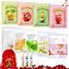 Ourdort 12 Pezzi Maschera Viso Idratante, Acido Ialuronico, Vitamina C, Maschera Viso Tessuto, Maschera VIso a Frutta per Bambini, Azione Idratante, Detergente, Set MAschere Viso Regalo di Natale
