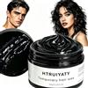 HTRUIYATY Nero Colore Temporaneo Capelli,Gel Colorato per Capelli Naturale Cera per Capelli Uomo e Donne,Cera Capelli Colorata per Feste,Cosplay e Halloween