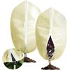Chumix - Copripiante Invernale con Cerniera, Tessuto Non Tessuto Traspirante (70 g/m²) per Piante in Vaso, con Cordino di Fissaggio, Beige (2pcs 80x120cm)
