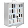 Waytex Armadietto portachiavi per telefoni cellulari 48 custodie | Armadio Sicuro, Porta Plexi con serratura, scomparti antigraffio numerati, maniglia trasporto e fissaggio a parete