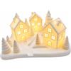 DRW Villaggio Natalizio con Case per Candele LED, 23 x 23 x 10 cm