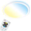 Briloner Leuchten Pannello LED, plafoniera dimmerabile, plafoniera con retroilluminazione, telecomando incluso, 18 watt, 2400 lumen, bianco, 293 x 28 mm (DxH)