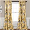 Lush Decor Coppia di tende oscuranti per finestra, stile country francese, 132 x 213 cm, giallo e grigio