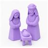 DRW Mistero Nascita, 3 Pezzi, Viola, Realizzato in PLA 4 x 4 x 15 cm