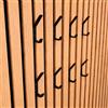Vleugel Appendiabiti Senza Forare per Pannelli Acustici - Gancio Doppio Metallo Nero Opaco - Si Aggancia tra Doghe in Legno - Per Akupanel & Parete Lamellare 8 Pezzi