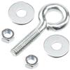 AERZETIX Kit di 12 viti ad occhiello M5x20 mm / 24 dadi M5 / 24 rondelle piatte/acciaio zincato/spessore massimo del supporto 7 mm