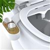 JOMIDAN Inserto per bidet per WC con doppi ugelli autopulenti retrattili, pressione dell'acqua regolabile, pulizia posteriore, bidet igienico con acqua calda regolabile, accessorio Taharet Wc