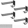 Topfinder Ganci da Garage, Ganci per Sedie Pieghevoli Porta Bici Muro, 4 | Organizzatore per Capannoni Officina Attrezzi da Giardino, Doppio Supporto Appendiabiti da Parete, Appendi Scope Stoccaggio