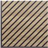 MODULARREDO | HOOGAPANEL, Set di Cinque, Pannelli Decorativi Murali Fonoassorbenti a Listelli Obliqui in Legno, 55x55 p1.1 cm, Rovere Aurora - Made in Italy