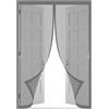 BAIYUNFC Zanzariera Magnetica 98 x 210 cm Zanzariera Magnetica per Porta Anti Zanzare Mosche Insetti Varie Taglie Zanzariere Magnetiche per Porte Finestre, Grigio