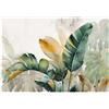 WallArena - Carta da parati fotografica - foglie 400x280 cm - Murale fotografico - Per soggiorno e camera da letto - Effetto 3D - con Colla - Tropical Boho Nature verde giallo