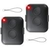 NGUIT Set di 2 telecomandi universali 433,92 MHz compatibili con Nice Era ON2E ON4E ON1E FLO1R FLO2R FLO4R codice girevole sicuro segnale acustico universale porta del garage sostituzione facile nero