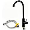 DabbOo Rubinetto Lavello Cucina Girevole a 360° Rubinetto Lavello Flessibile | Rubinetto Solo Acqua Fredda mit Tubo di Collegamento da 60 CM Adatto per Bagni,Cucine