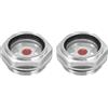 PATIKIL Aria Compressore Olio Mirino Vetro, 2pz G 1 Filettatura Maschio Alluminio Lega Olio Liquido Livello Indicatore Aria Compressore Parti con O-ring
