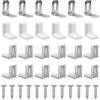 INCREWAY 12 staffe angolari in plastica, in metallo, a forma di L, resistenti, ad angolo retto di 90 gradi, kit con viti per mobili (bianco)